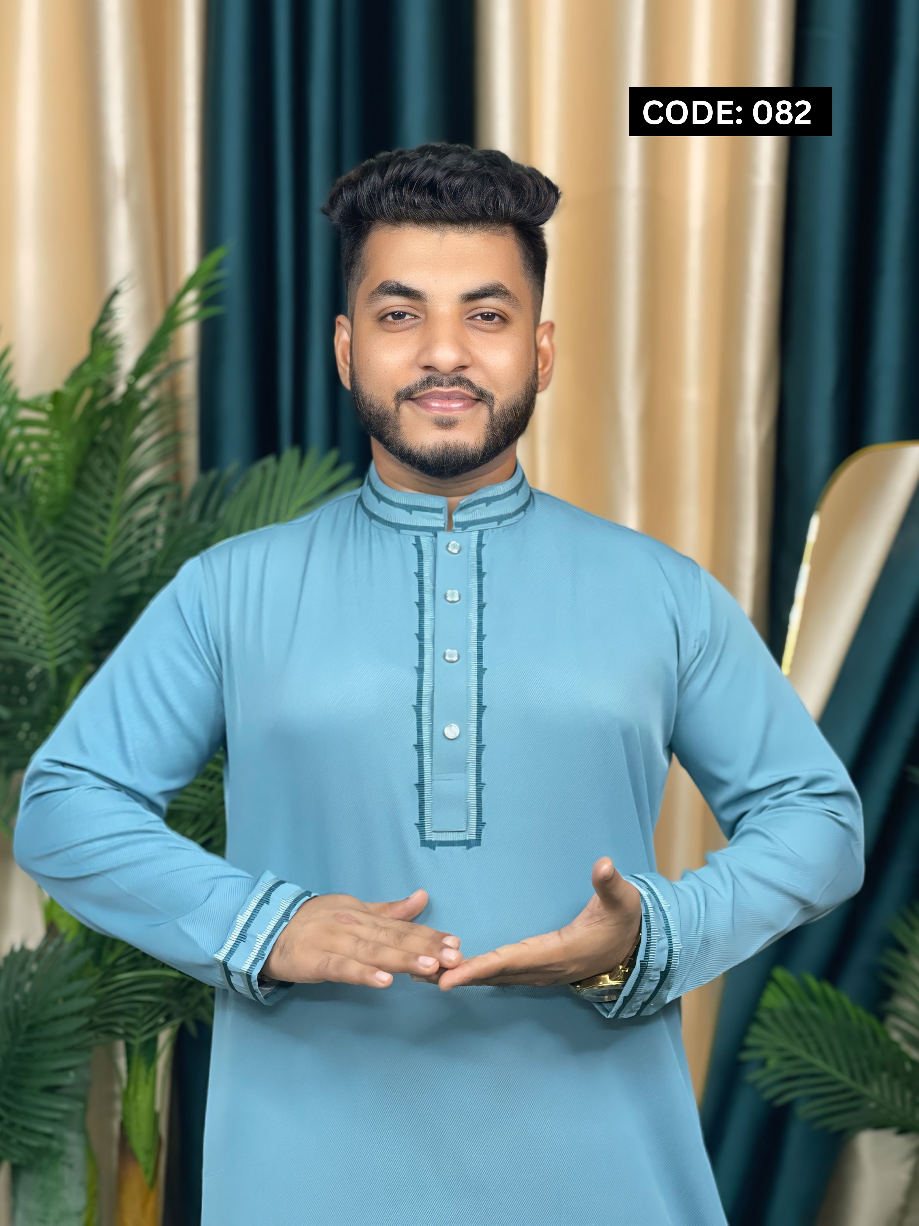 অরিজিনাল ইম্পোর্টেড চেলি স্টিচ পাঞ্জাবী (Code: 082)