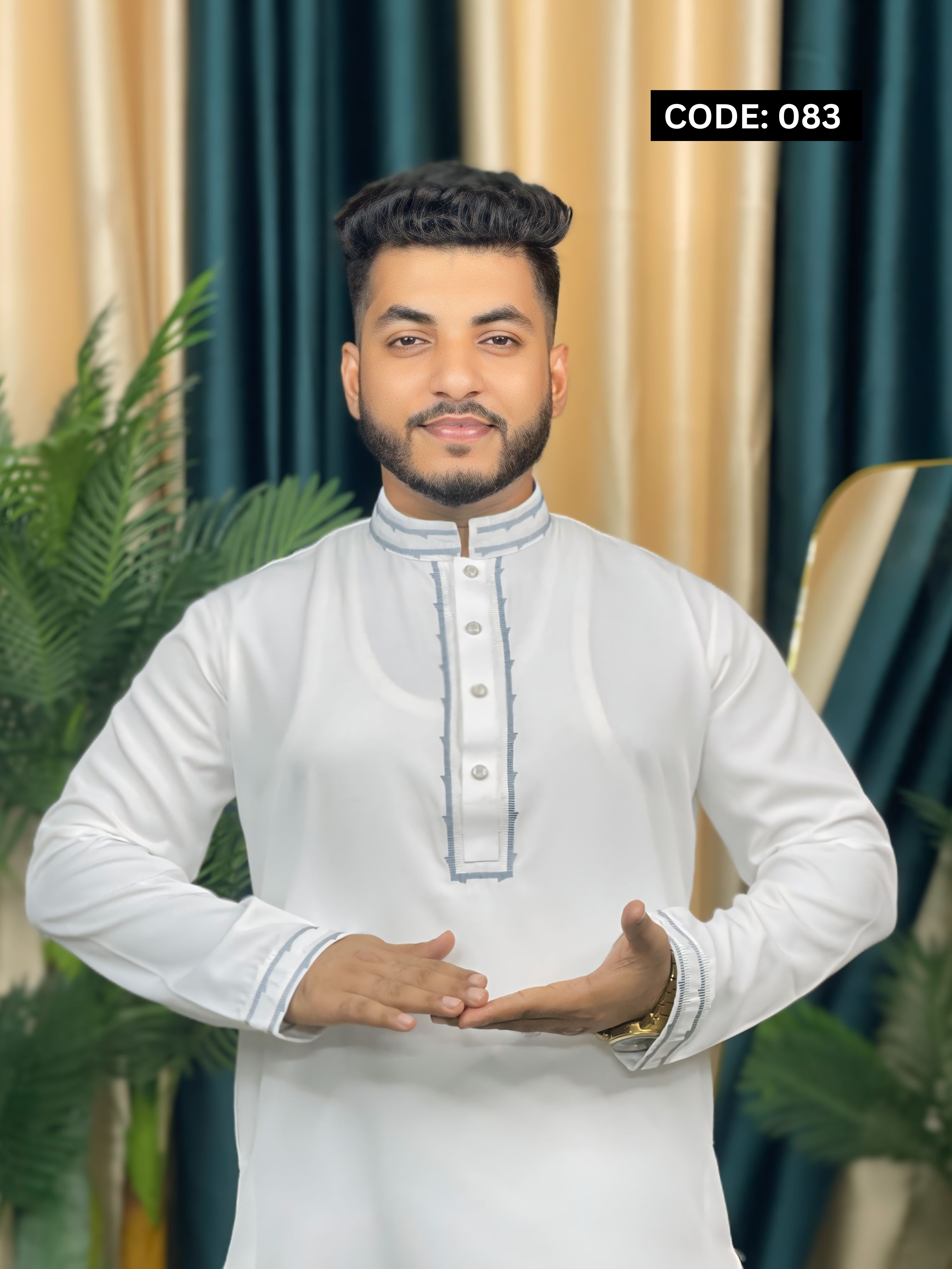 অরিজিনাল ইম্পোর্টেড চেলি স্টিচ পাঞ্জাবী (Code: 083)